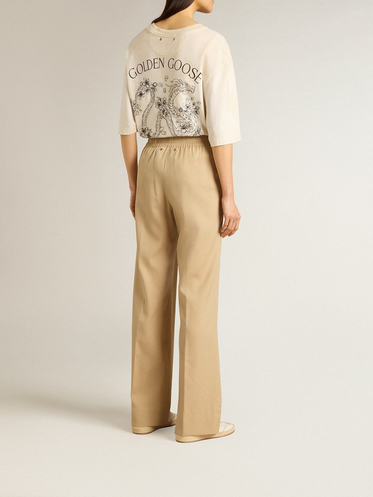 Women's sand-colored joggers