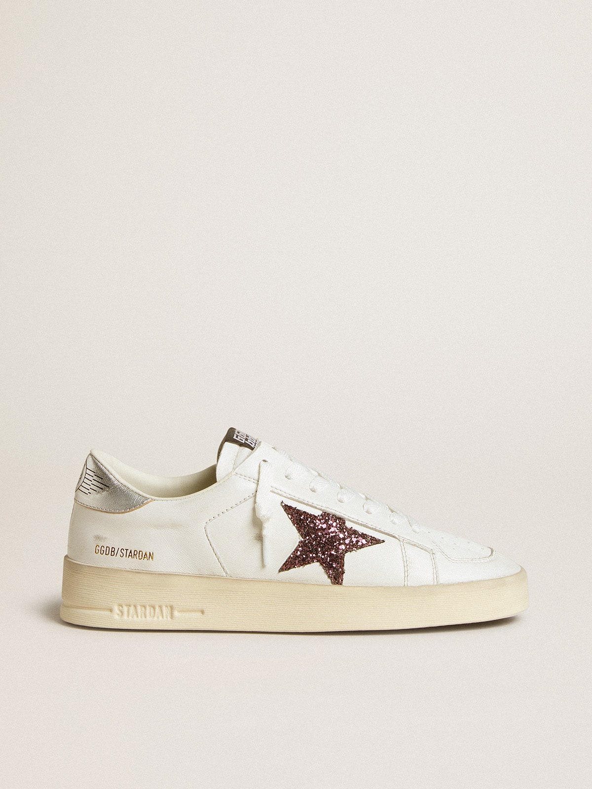 Women's Stardan in nappa with glitter star and metallic leather heel tab