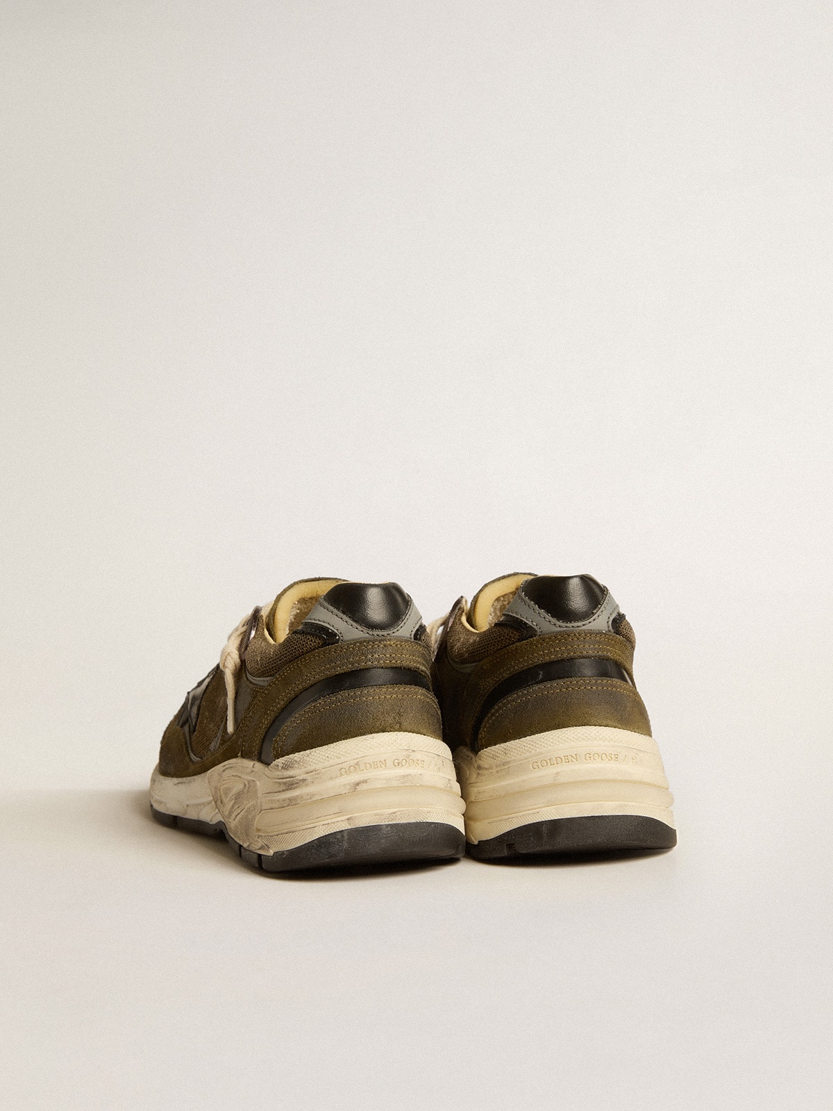 Women's Dad-Star in suede and mesh with black leather star and heel tab