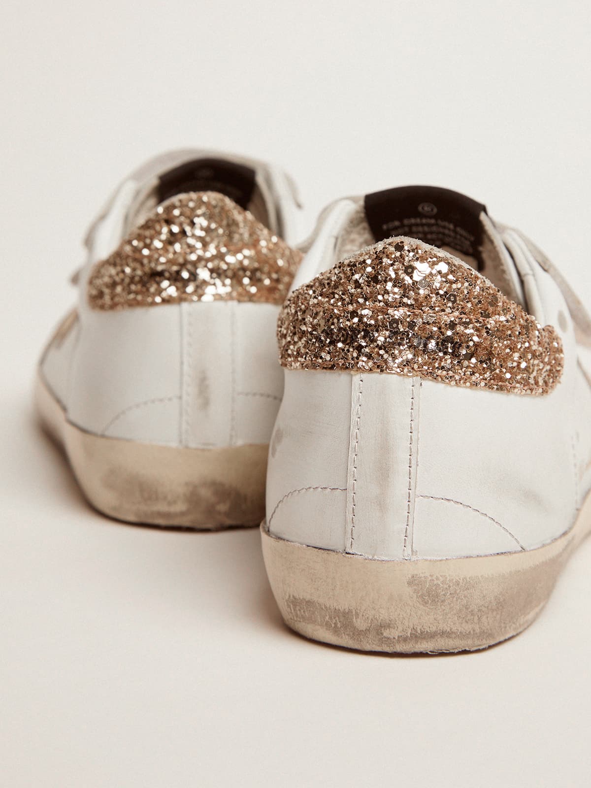 Women's Old School with gold star in laminated leather