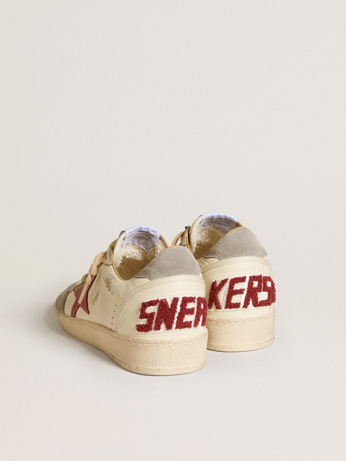 Women's Ball Star LTD in nappa with leather star and silver suede heel tab
