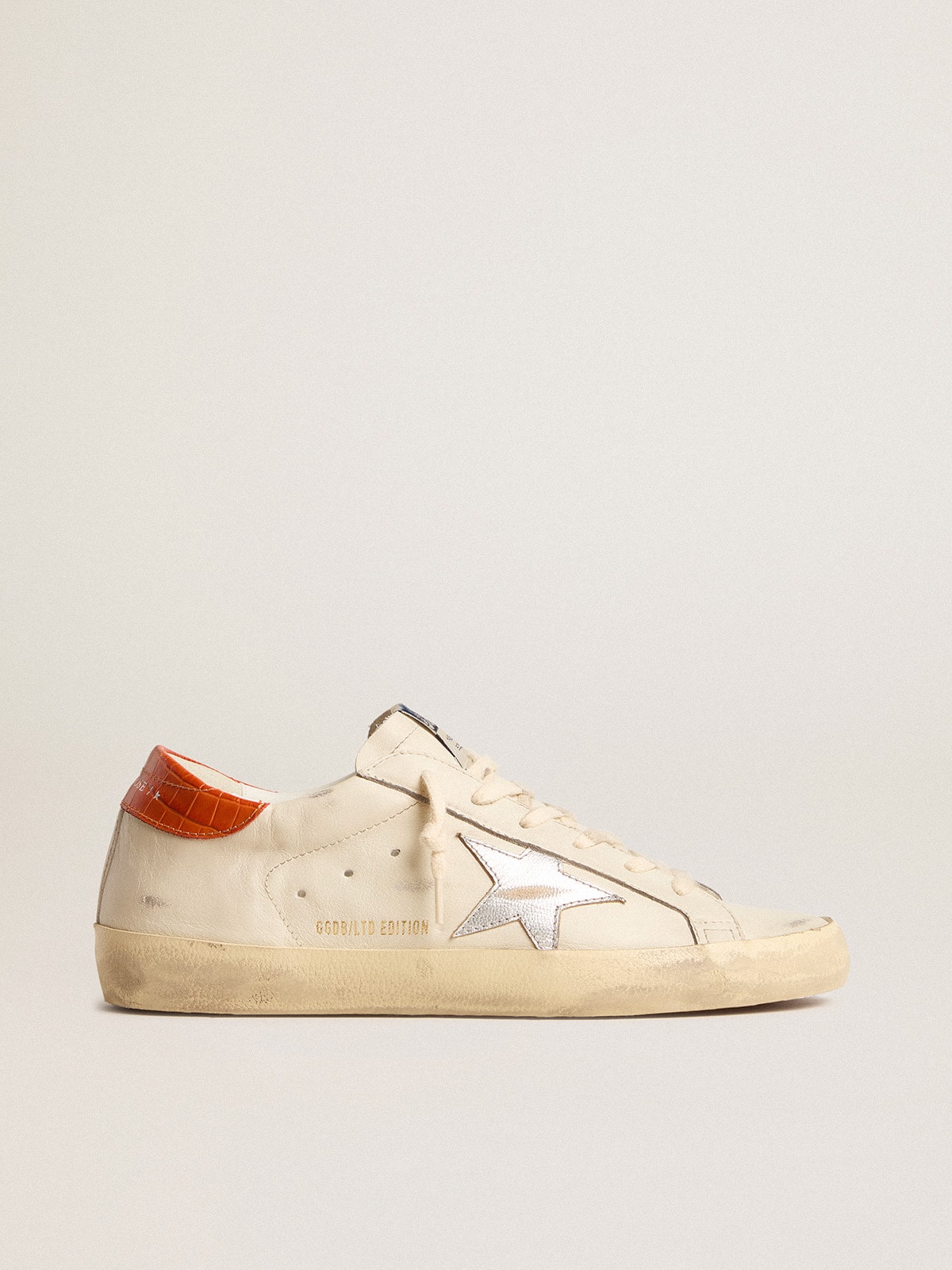 Super-Star LTD with silver leather star and croc-print leather heel tab