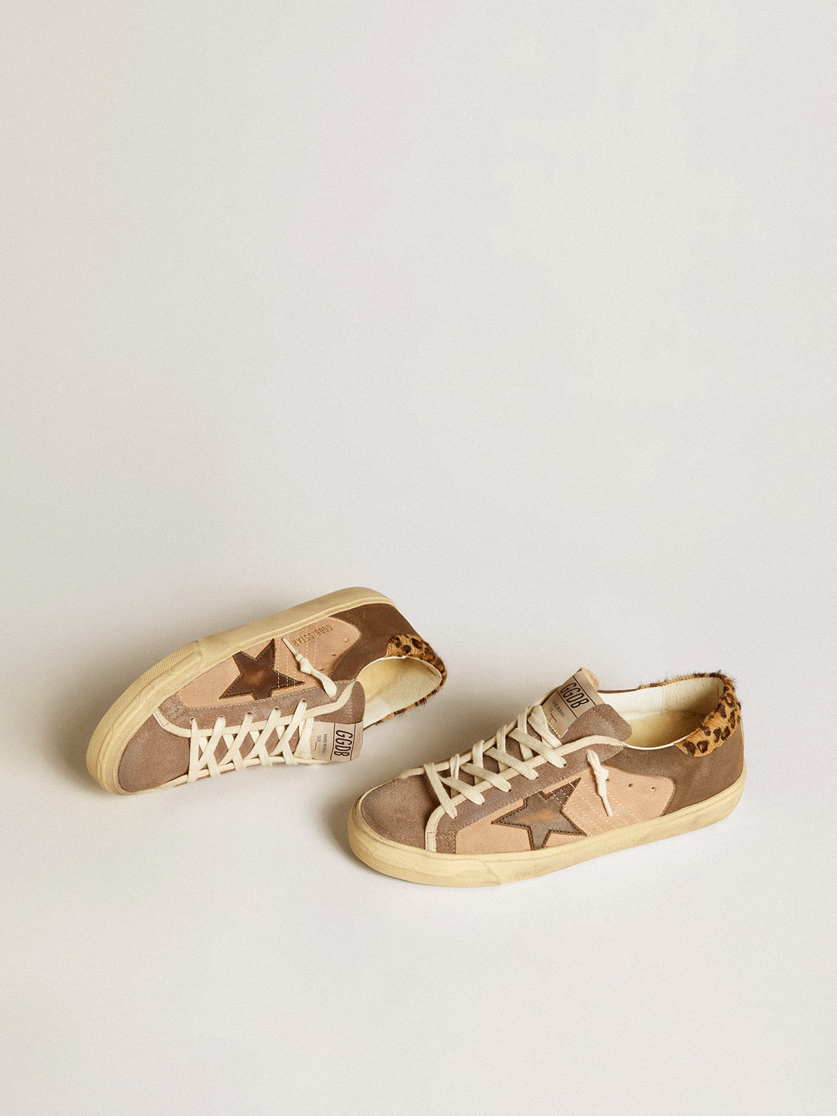 Women's Super-Star in suede with leather star and pony skin heel tab
