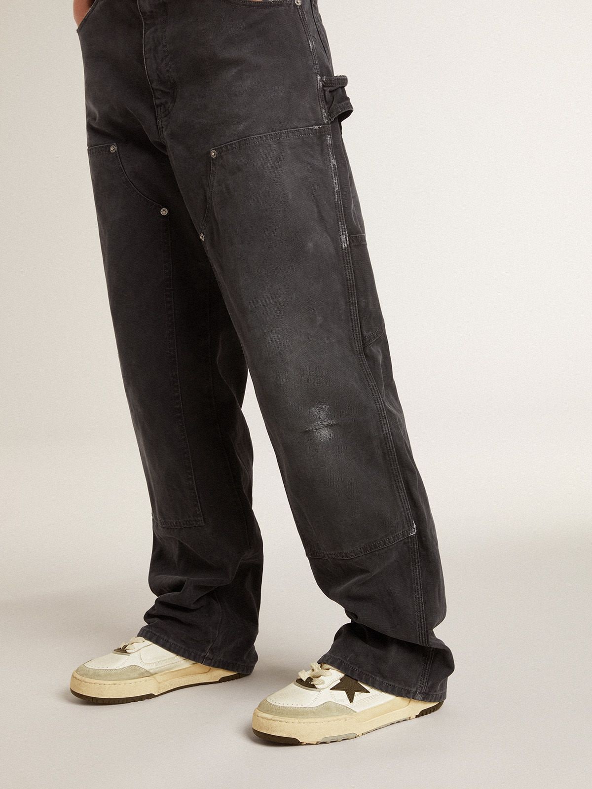 Women's Forty2 with black star and black leather heel tab