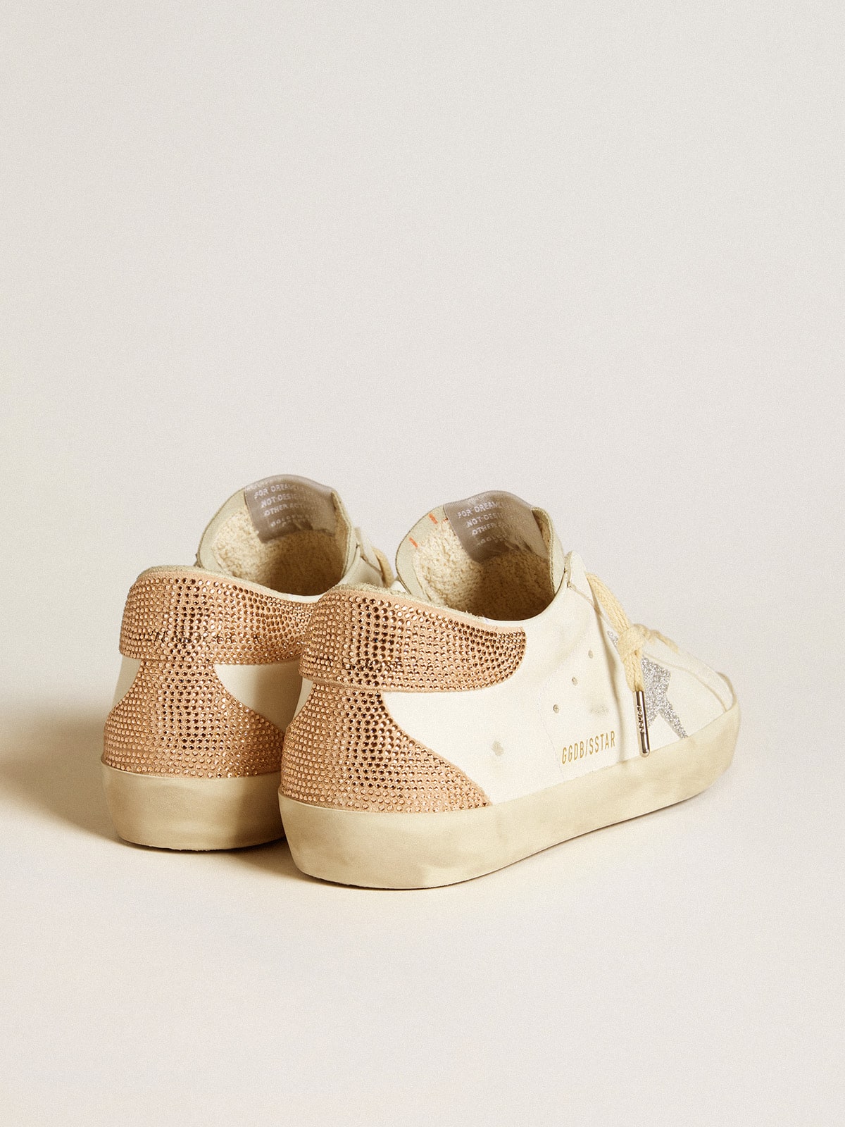 Women's Super-Star in leather with Swarovski crystal star and heel tab