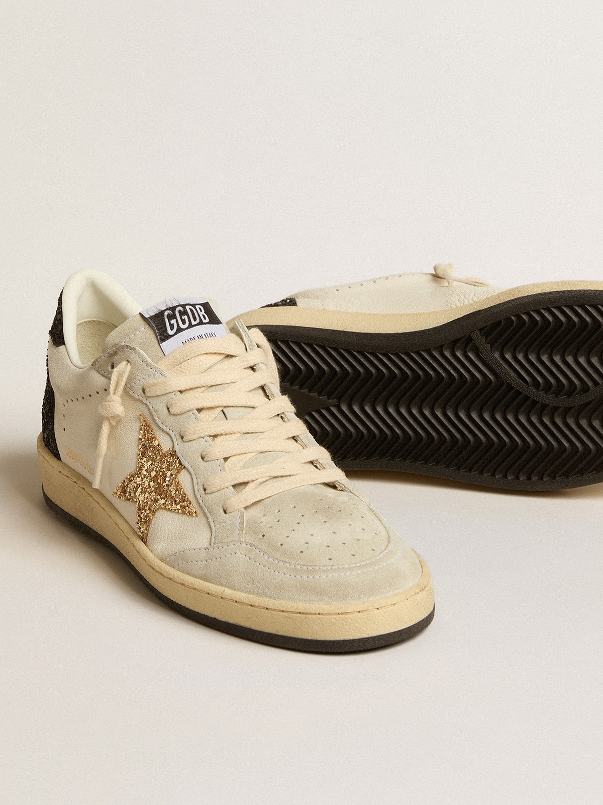 Women's Ball Star LTD in nappa and suede with glitter star and black heel tab