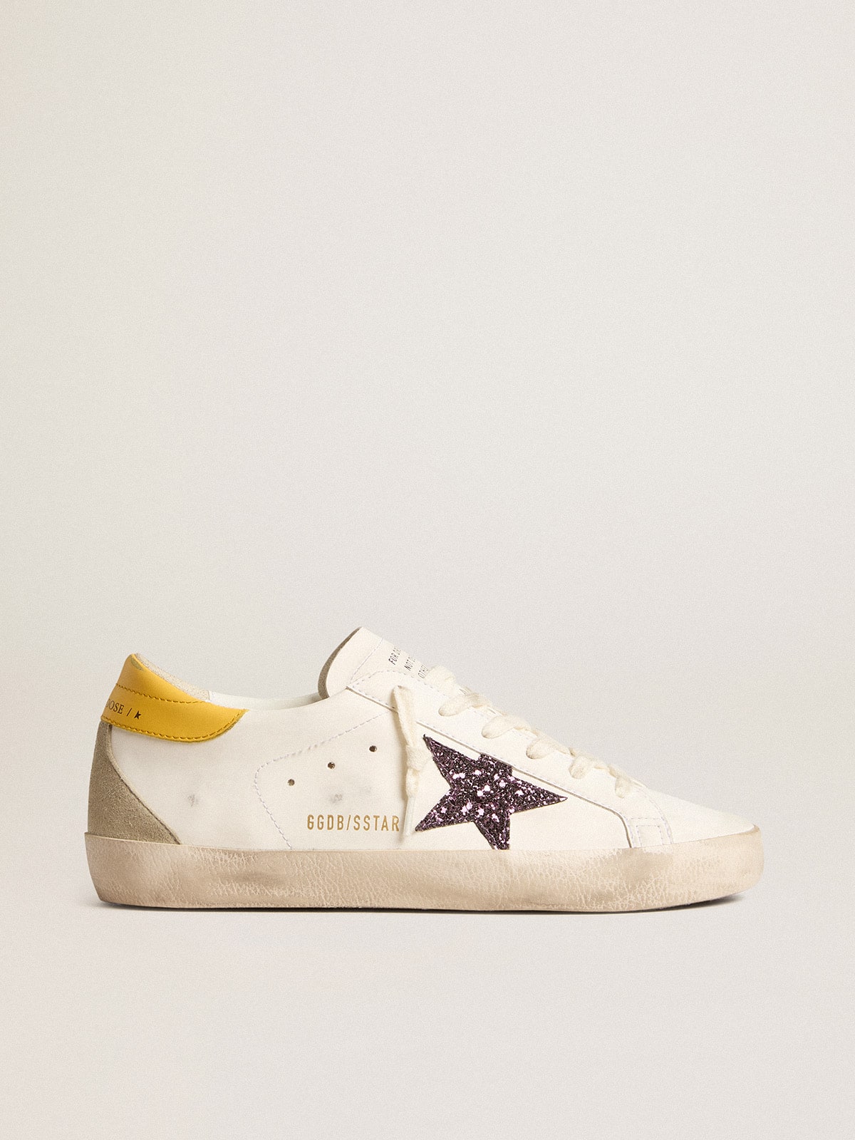 Women's Bio-based Super-Star with red glitter star and leather heel tab