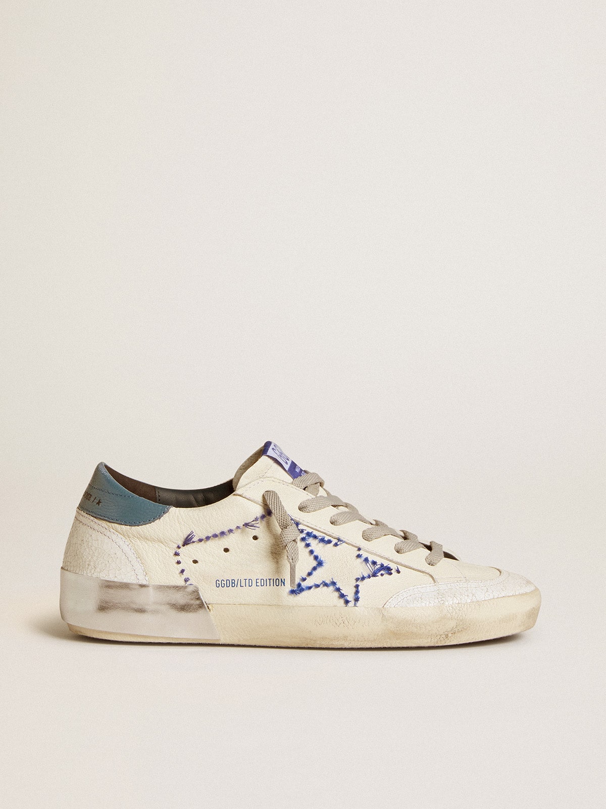 Women's Super-Star LTD in nappa with embroidered star and leather heel tab