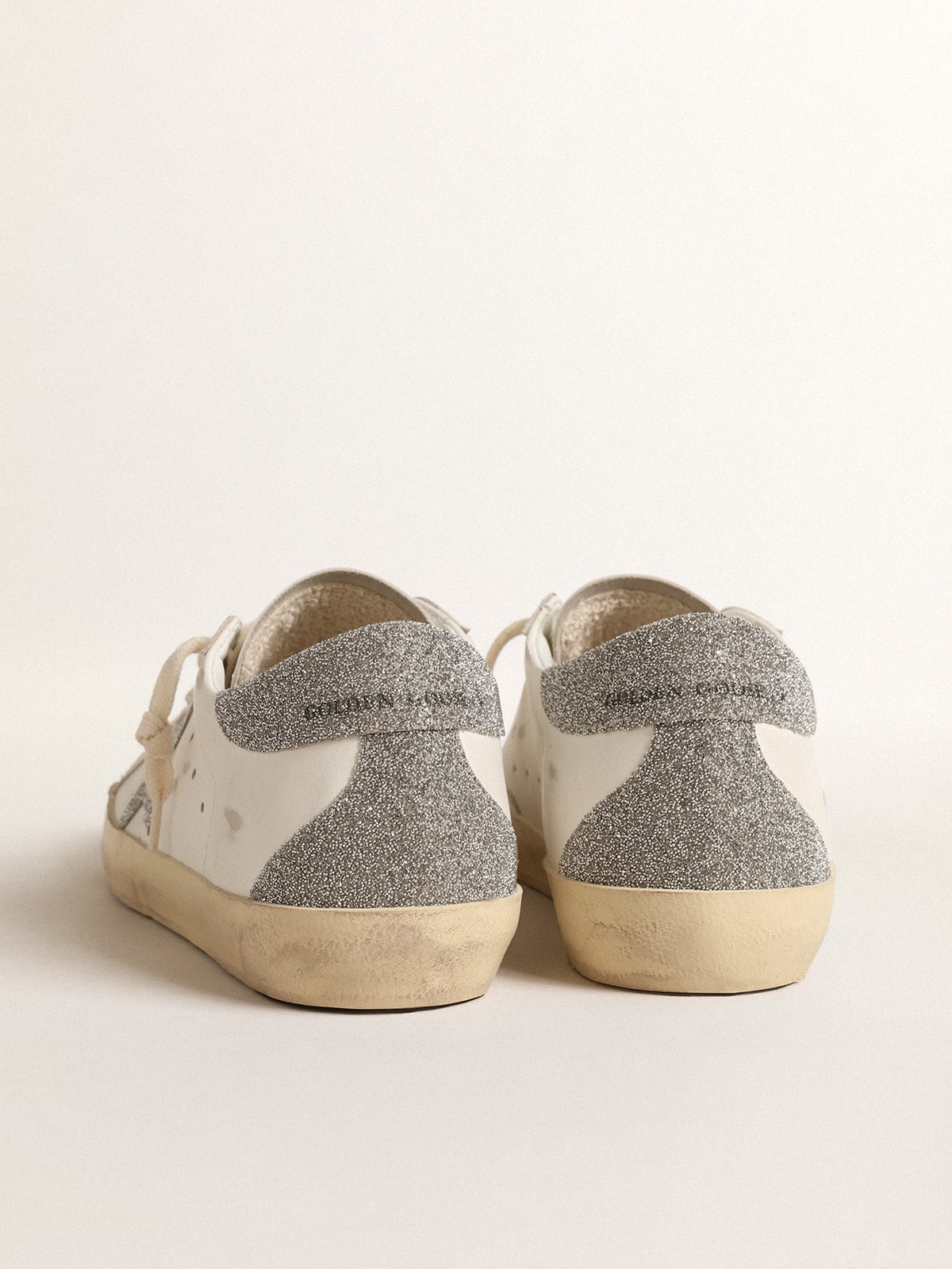 Women's Super-Star with silver Swarovski crystal star and heel tab