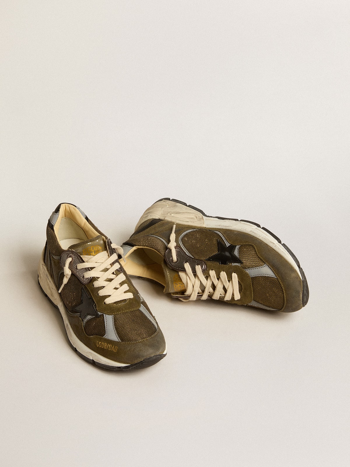 Women's Dad-Star in suede and mesh with black leather star and heel tab