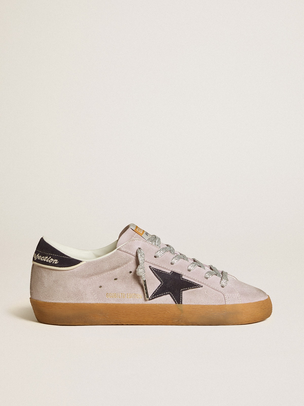 Women's Super-Star LTD in lilac suede with midnight blue suede star and heel tab