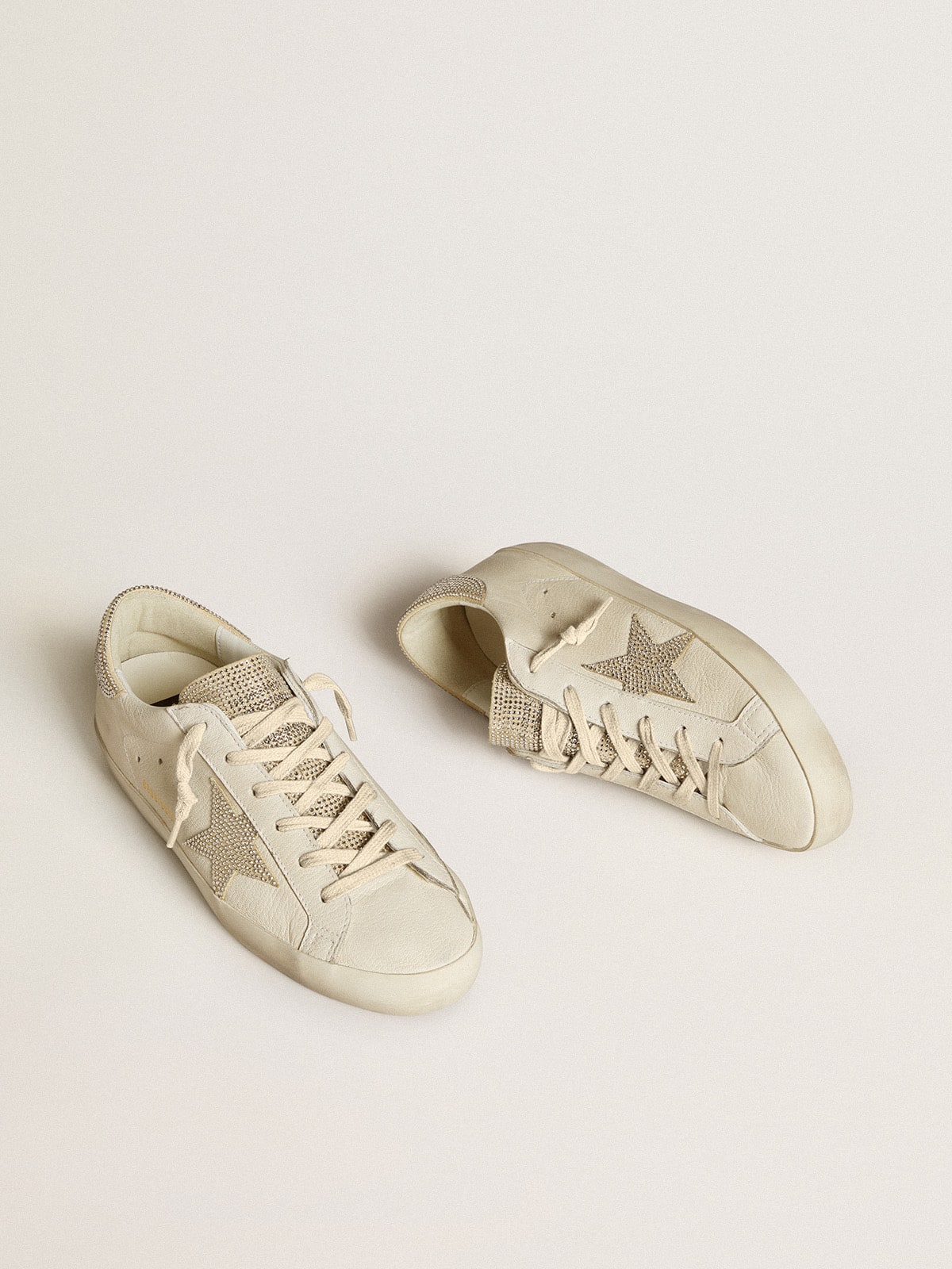 Women's Super-Star in nappa leather with Swarovski crystal star and heel tab