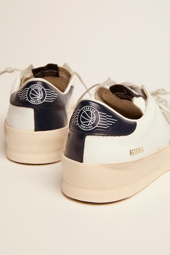 Women's Stardan with ice-gray suede star and blue heel tab