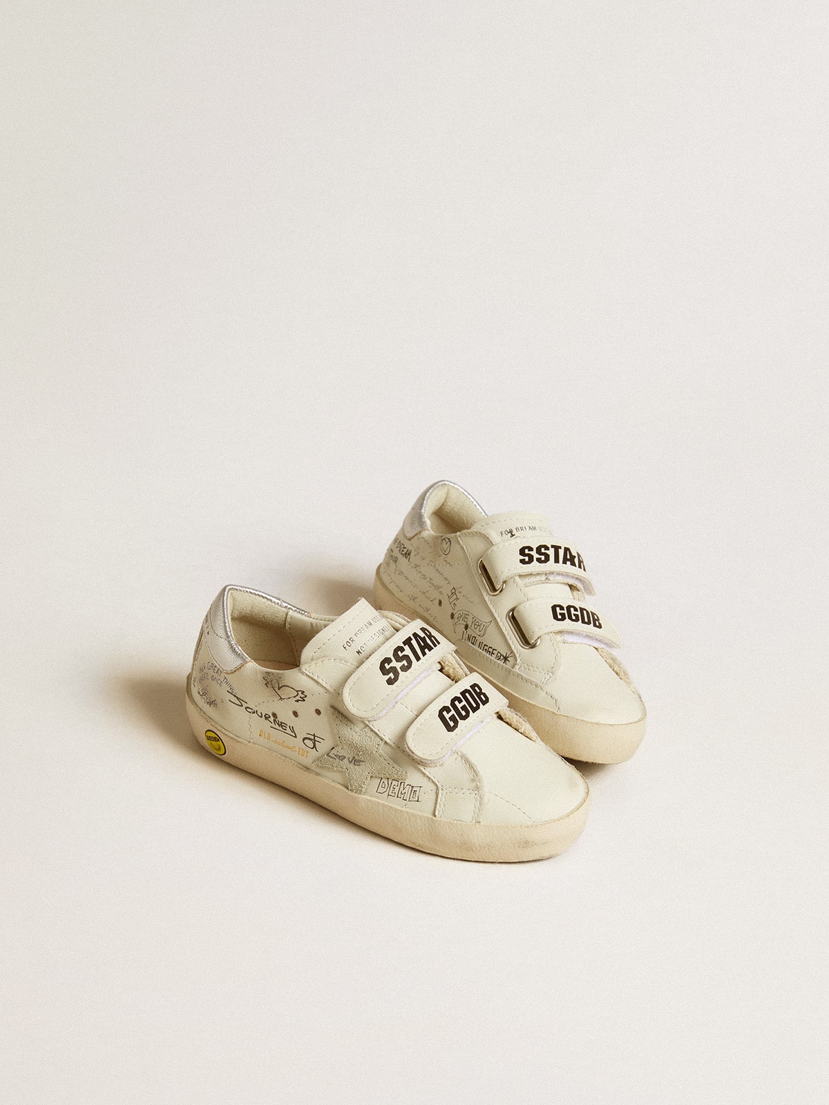 Old School Young with suede star and metallic leather heel tab