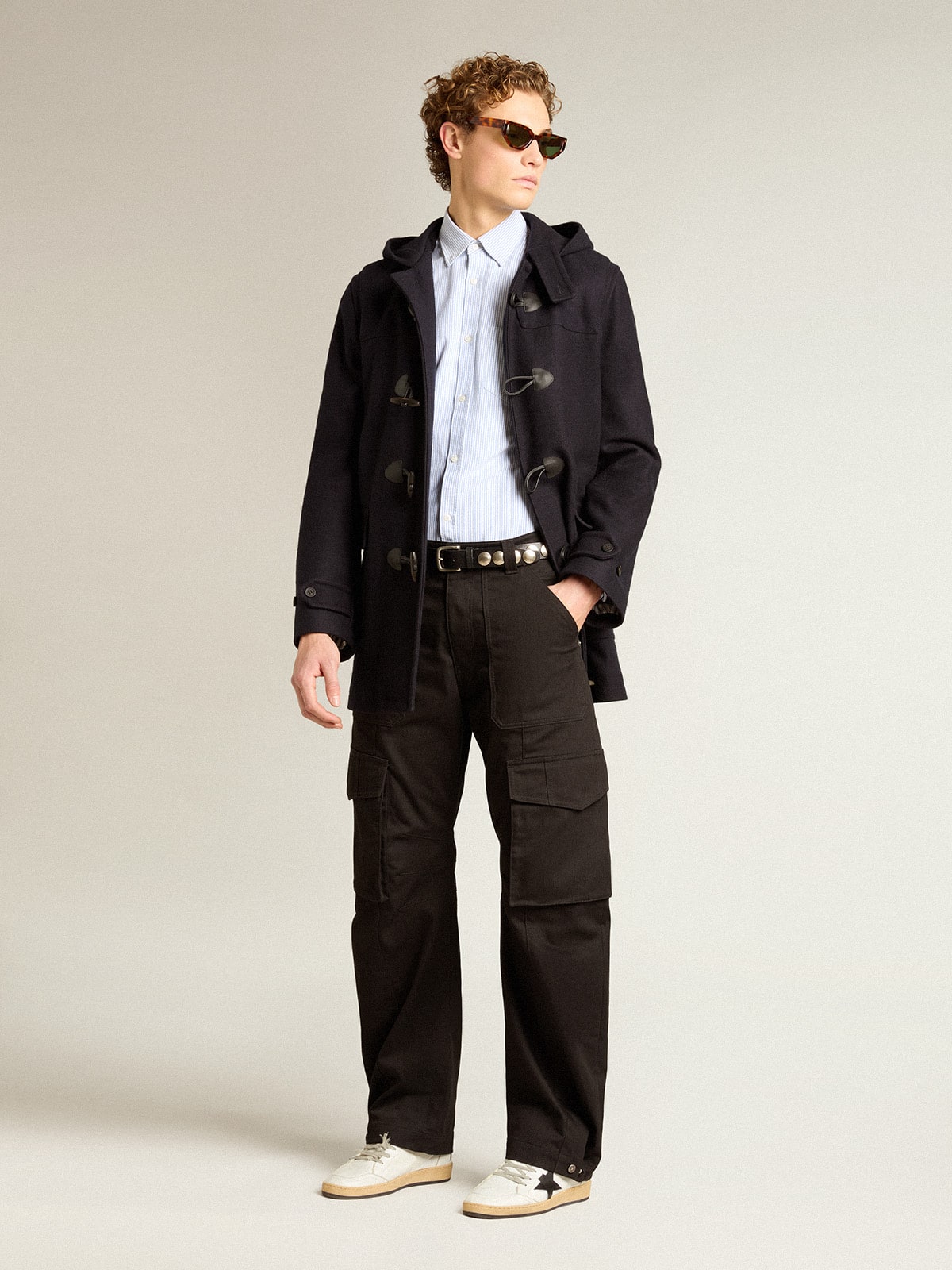 Men's shirt with narrow stripes