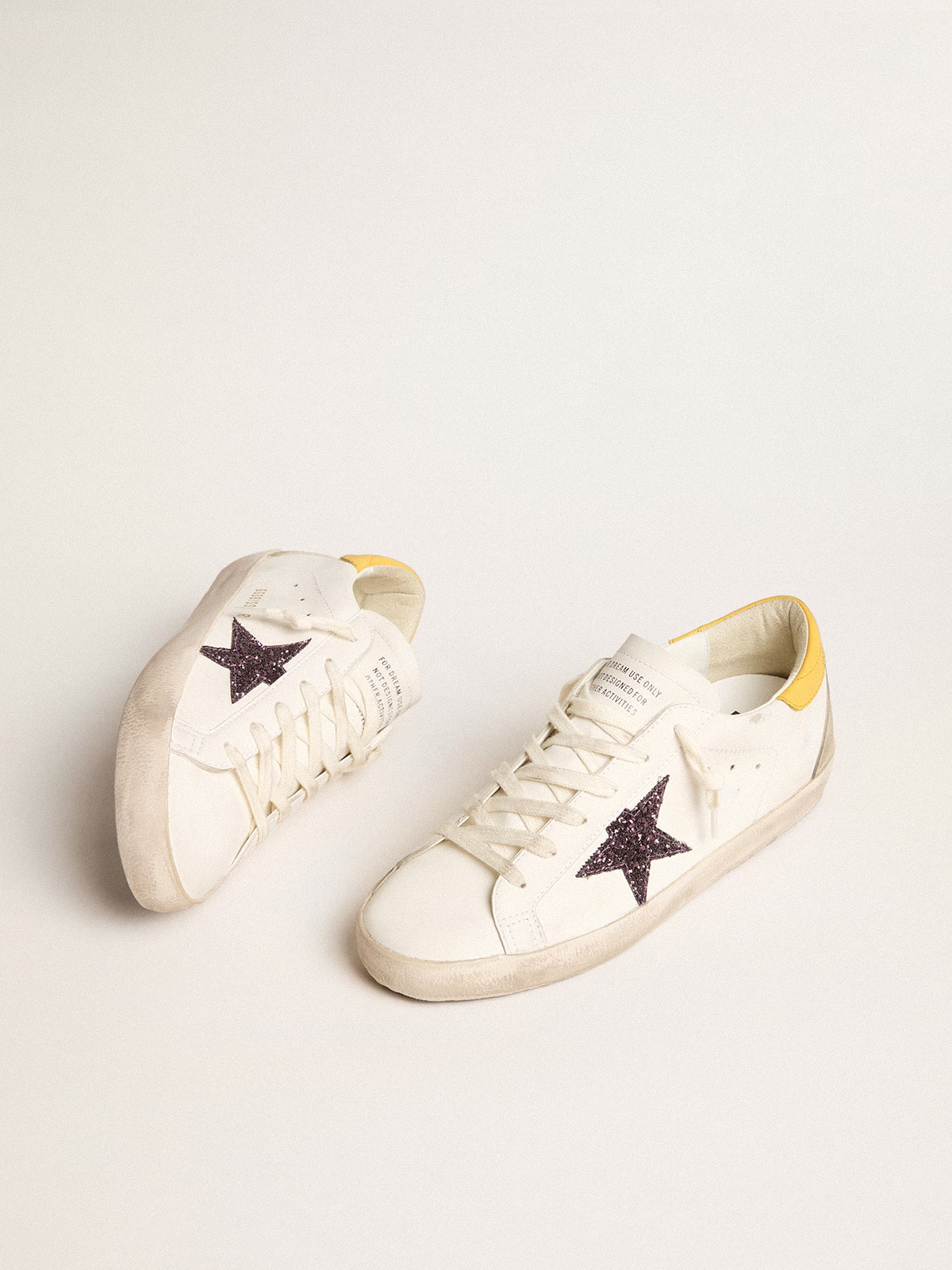 Women's Bio-based Super-Star with red glitter star and leather heel tab