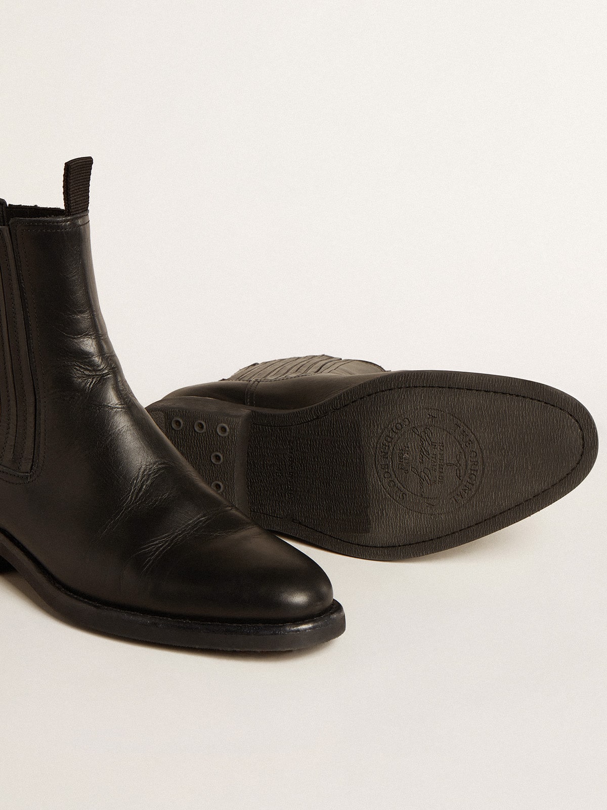 Men's Chelsea boots in black leather