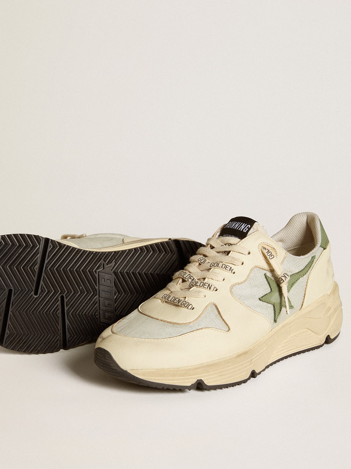 Women's Running Sole LTD in nylon and nappa with nubuck star and heel tab