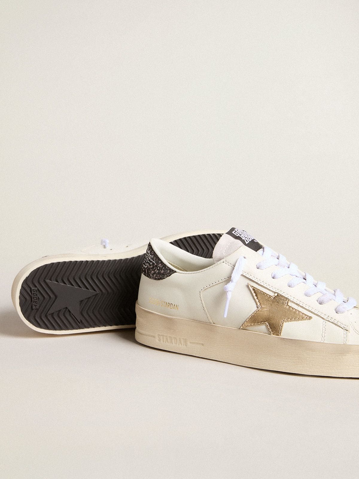 Women's Stardan with gold star and glitter heel tab