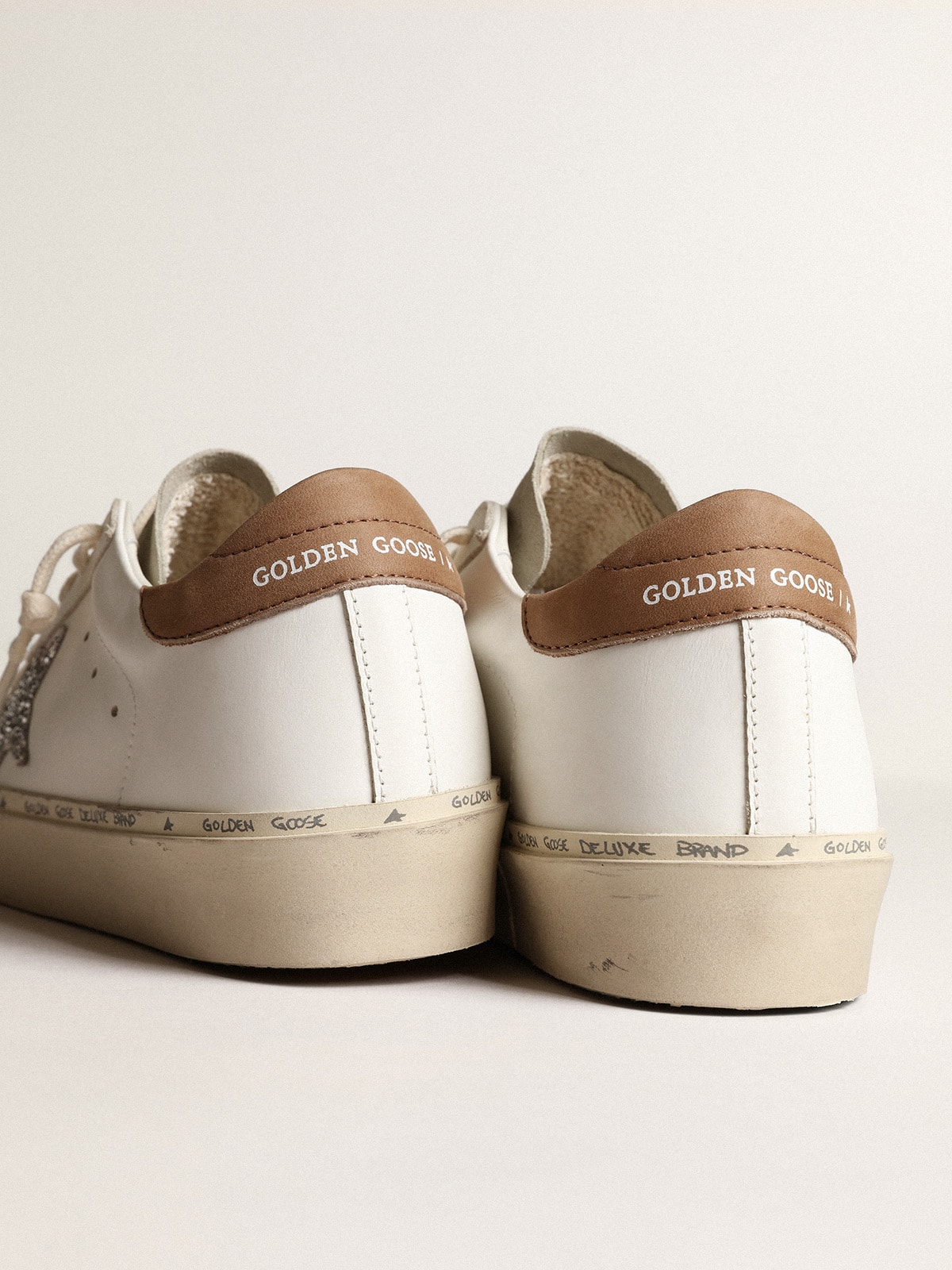 Women's Hi Star with silver glitter star and dove-gray nubuck heel tab
