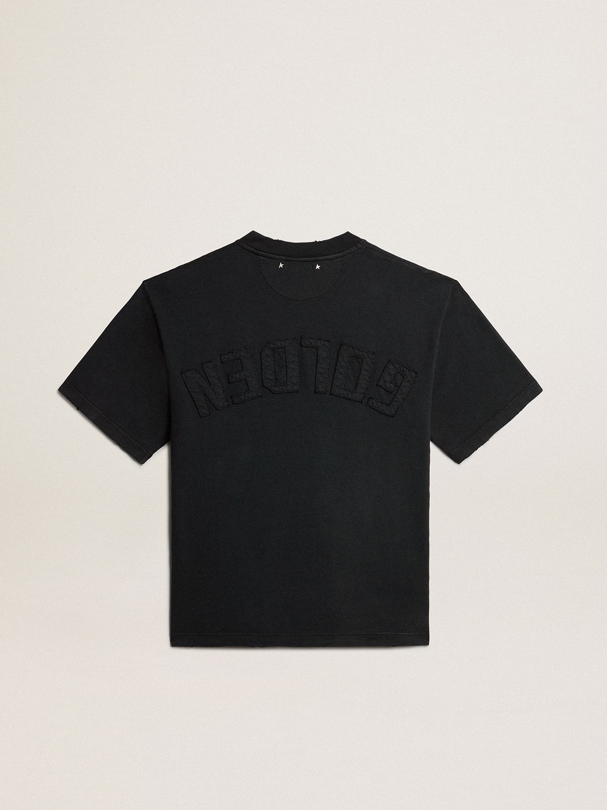 T-shirt in washed black with reverse logo on the back - Jersey Capsule