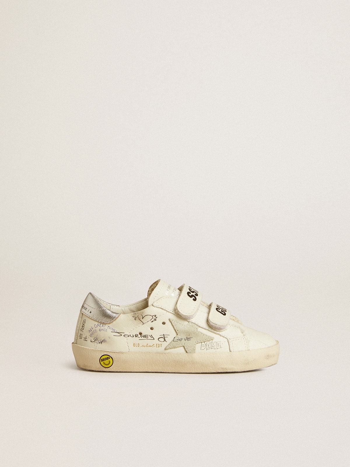 Old School Young with suede star and metallic leather heel tab