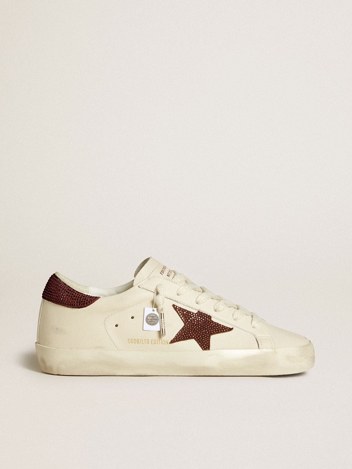 Women's Super-Star LTD with suede star and heel tab with Swarovski crystals