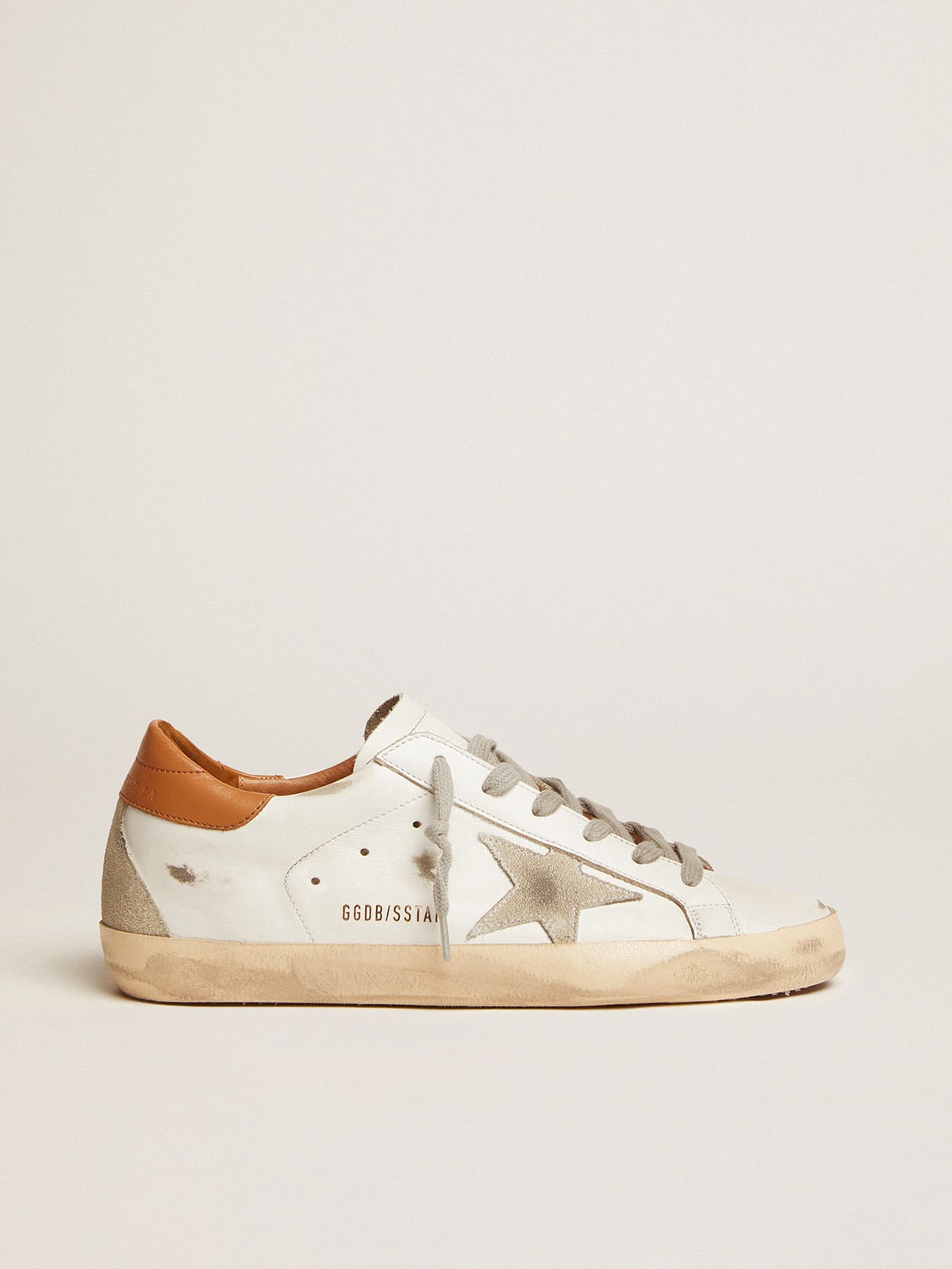 Women's Super-Star sneakers with suede star and brown heel tab