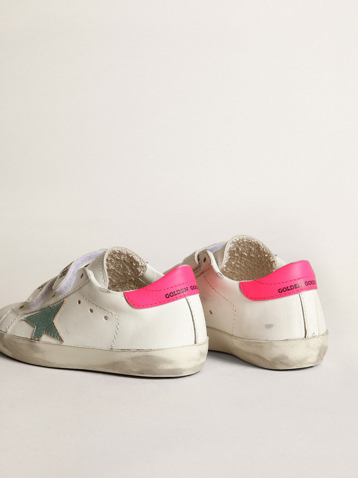 Junior Old School with aquamarine laminated leather star