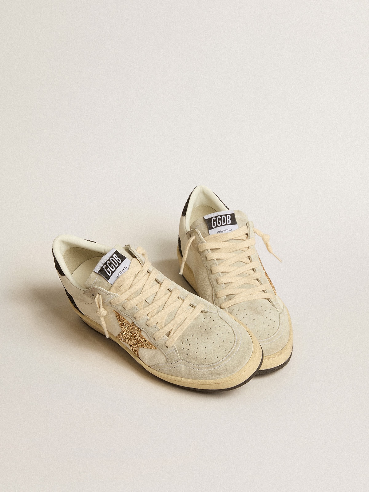 Women's Ball Star LTD in nappa and suede with glitter star and black heel tab