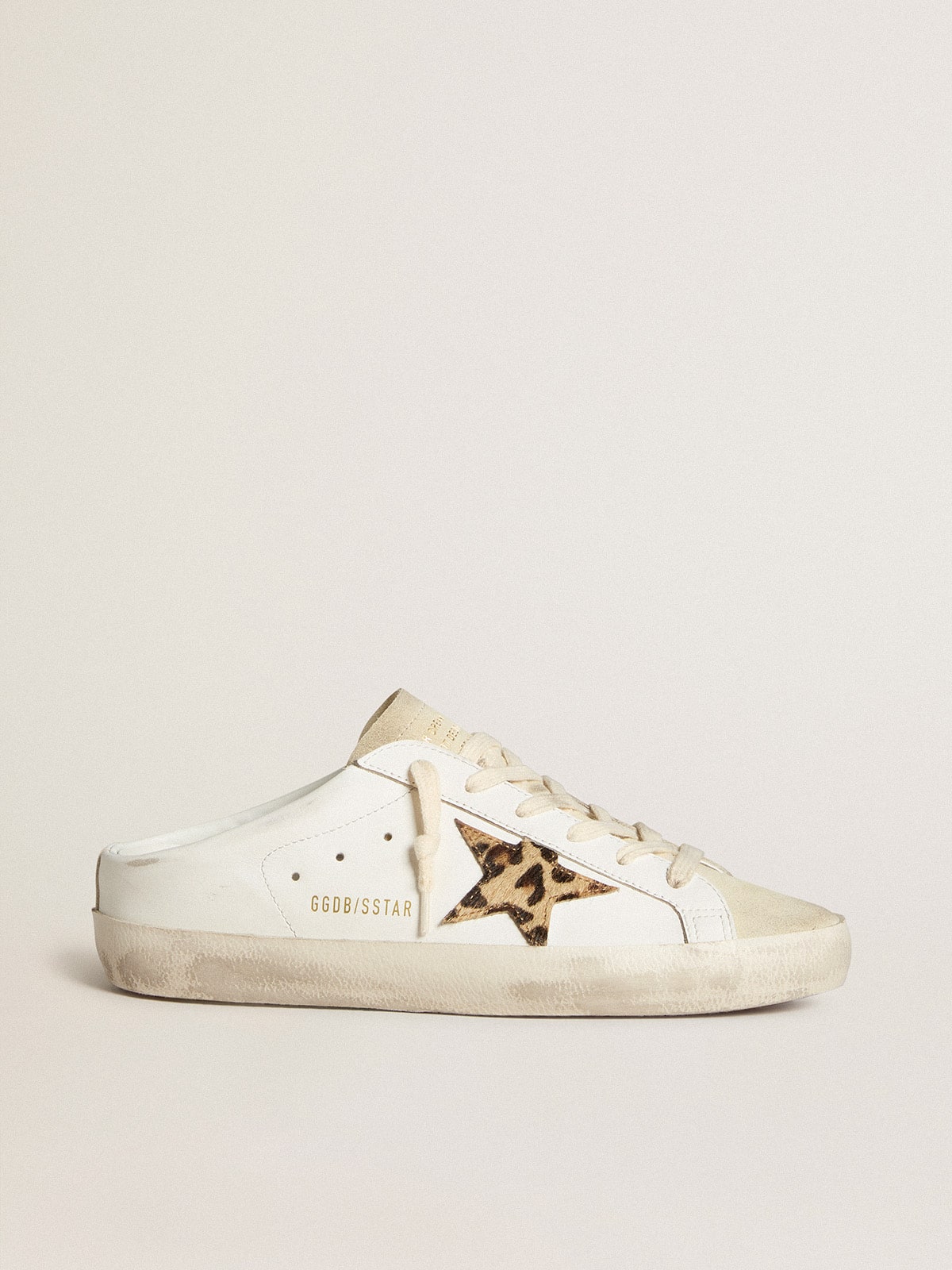 Super-Star Sabots with pony skin star and beige suede tongue