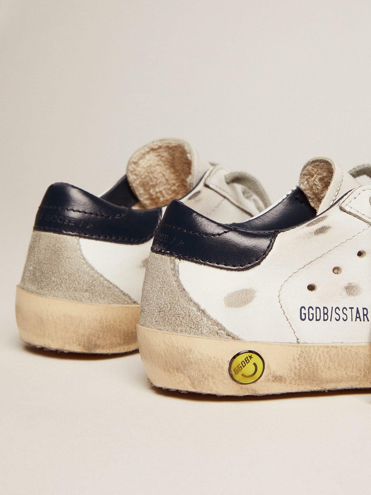 Junior Super-Star with gray suede star and blue heel tab