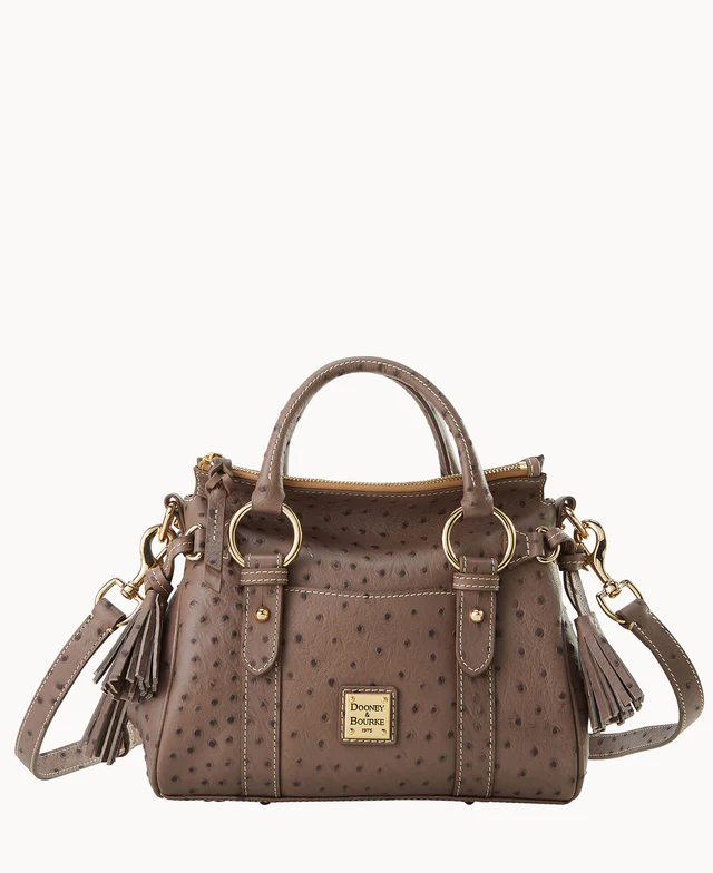 Ostrich Satchel With Pocket
