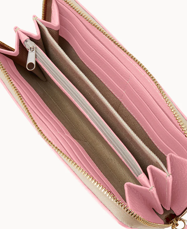 Lucca Leather Large Zip Around Wristlet