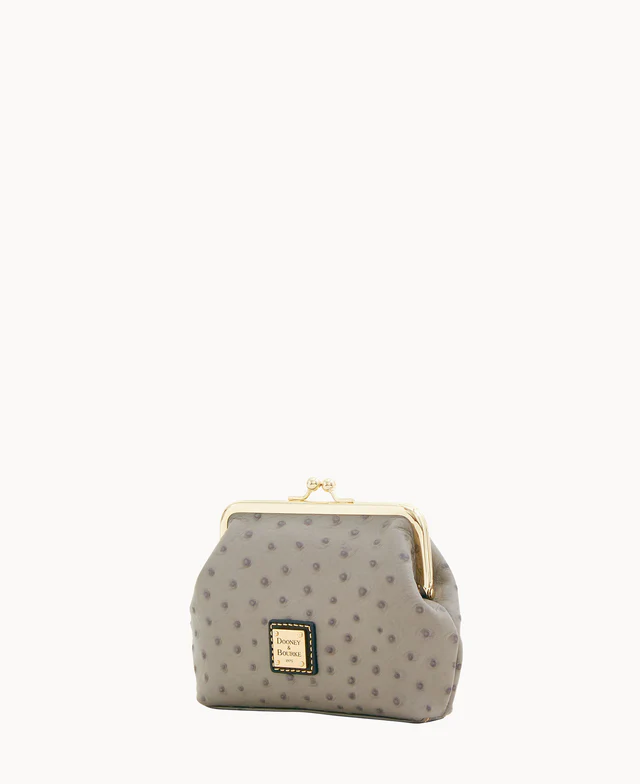 Ostrich Large Framed Purse