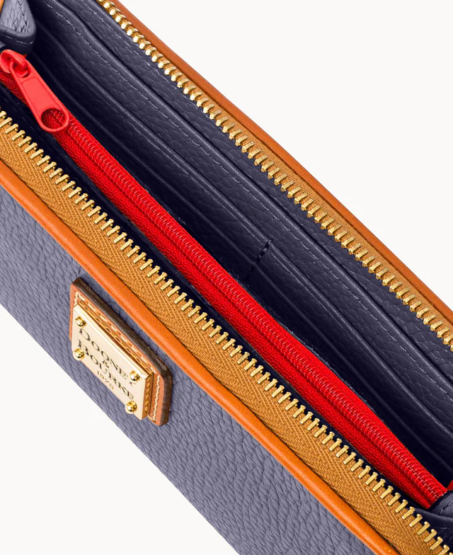 Pebble Grain Zip Clutch