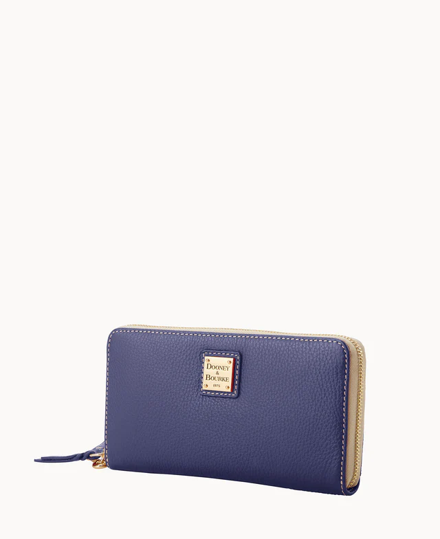 Lucca Leather Large Zip Around Wristlet