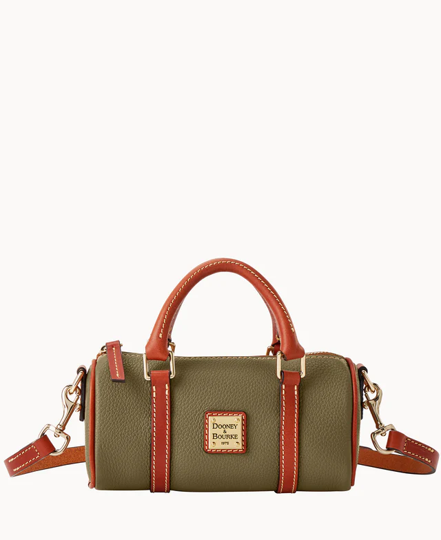 Pebble Grain Crossbody Barrel Satchel 20
