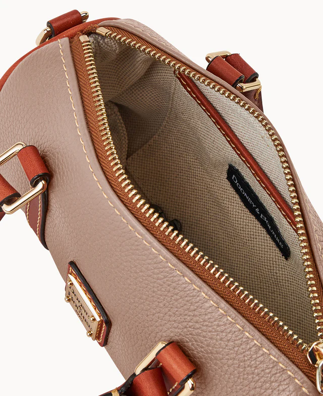 Pebble Grain Crossbody Barrel Satchel 20