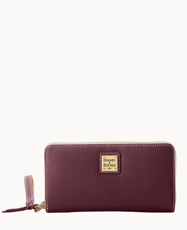 Lucca Leather Large Zip Around Wristlet