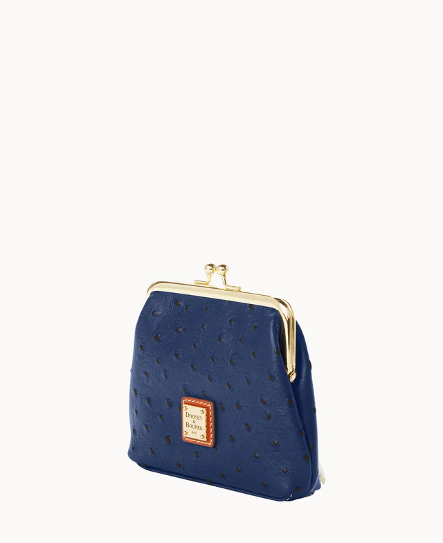 Ostrich Large Framed Purse