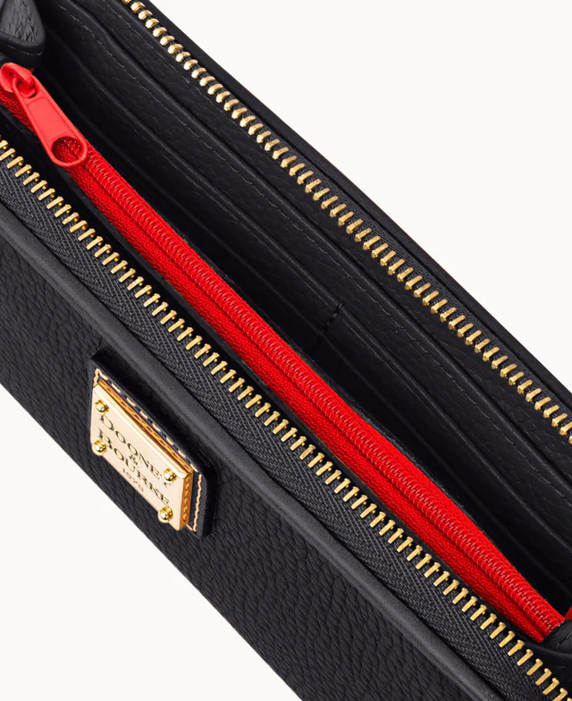 Pebble Grain Zip Clutch