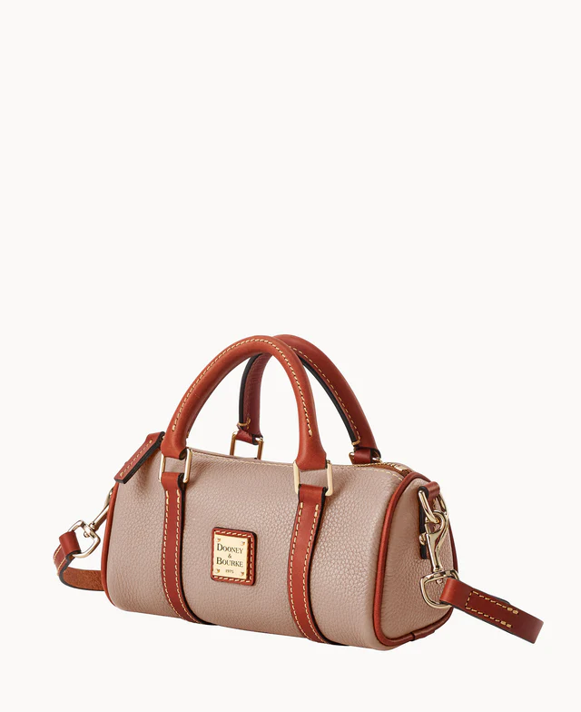 Pebble Grain Crossbody Barrel Satchel 20