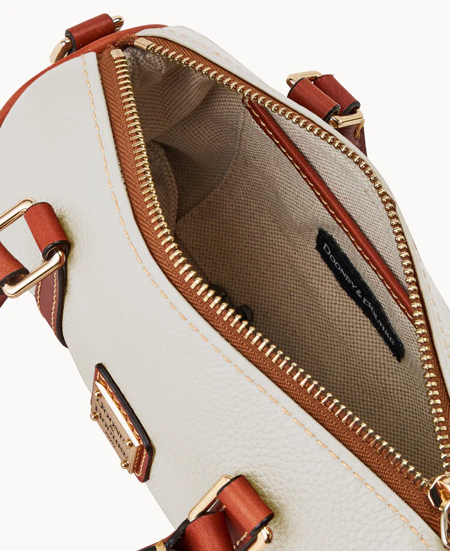 Pebble Grain Crossbody Barrel Satchel 20