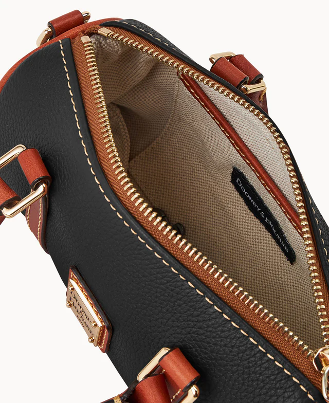 Pebble Grain Crossbody Barrel Satchel 20