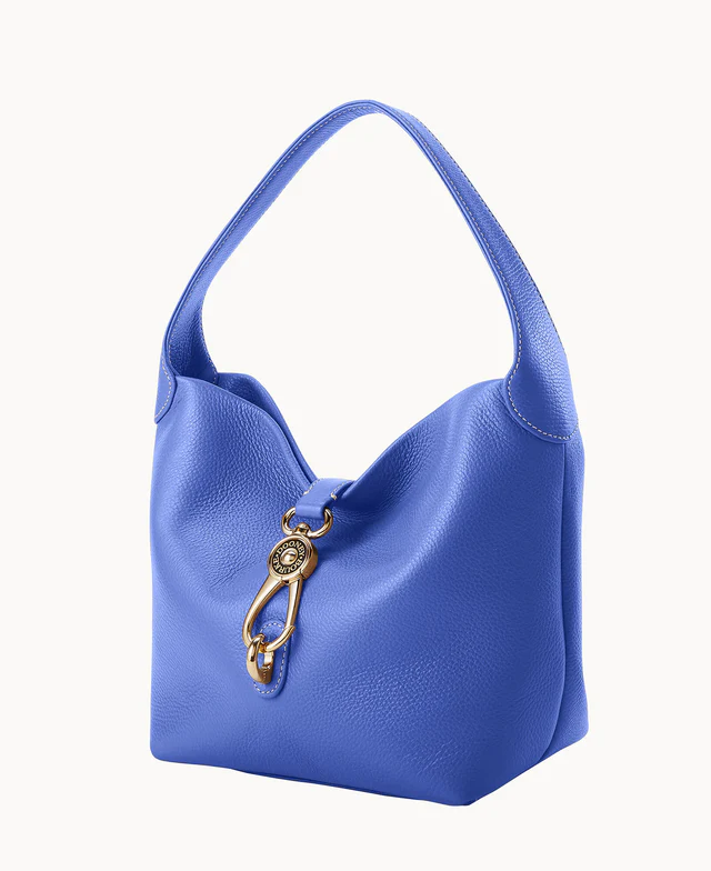 Lucca Leather Logo Lock Hobo