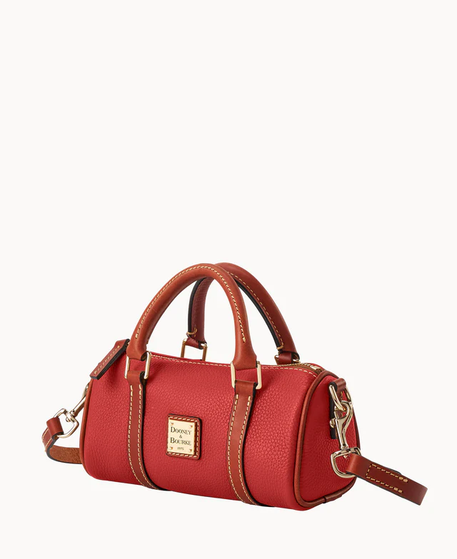 Pebble Grain Crossbody Barrel Satchel 20