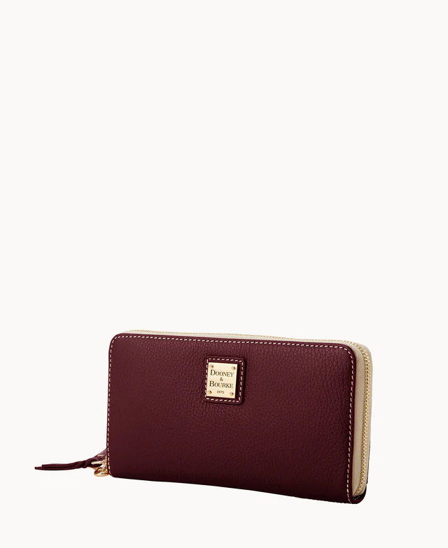 Lucca Leather Large Zip Around Wristlet