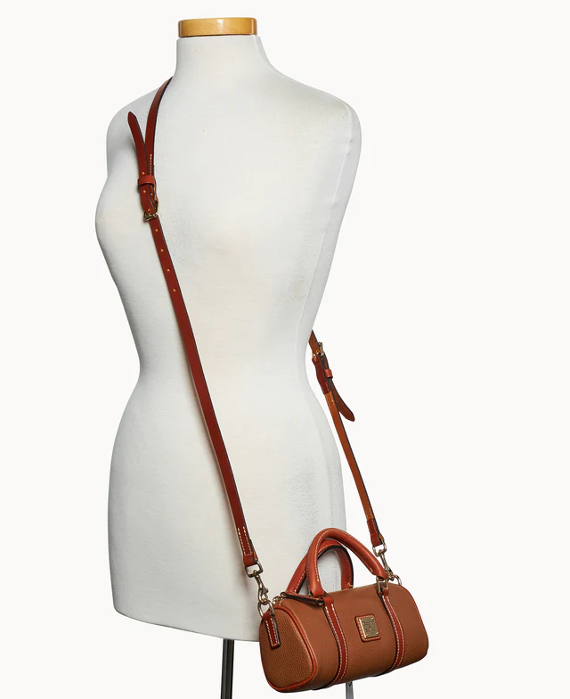 Pebble Grain Crossbody Barrel Satchel 20
