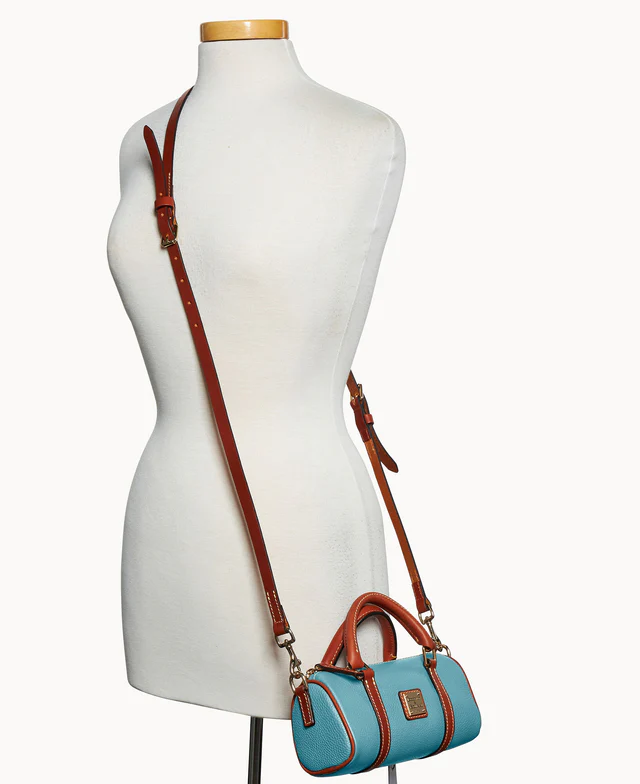 Pebble Grain Crossbody Barrel Satchel 20